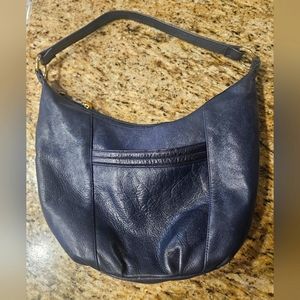 Genuine Leather Navy Shoulder Bag